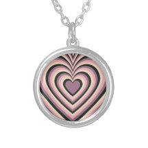 Paarse zwarte hypnotische hart Ketting