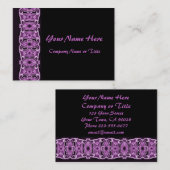 paarse zwarte konijnen visitekaartje (Voorkant / Achterkant)