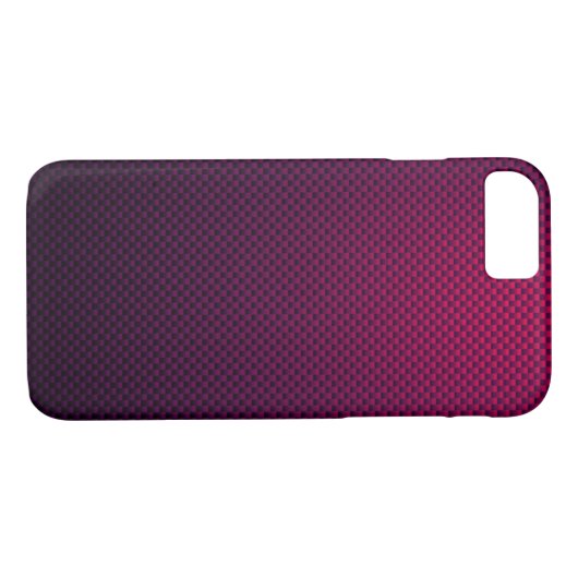 Paarse zwarte koolstofvezel gepatterd Case-Mate iPhone case (Achterkant (Horizontaal))