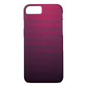 Paarse zwarte koolstofvezel gepatterd Case-Mate iPhone case (Achterkant)