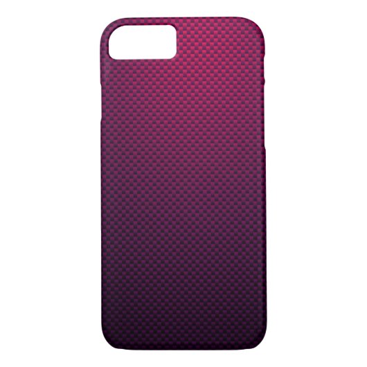 Paarse zwarte koolstofvezel gepatterd Case-Mate iPhone case (Achterkant)