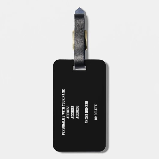 paarse zwarte label met teamkleuren bagagelabel (Achterkant verticaal)