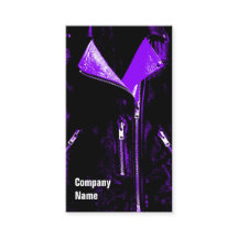 Paarse zwarte lederen jas