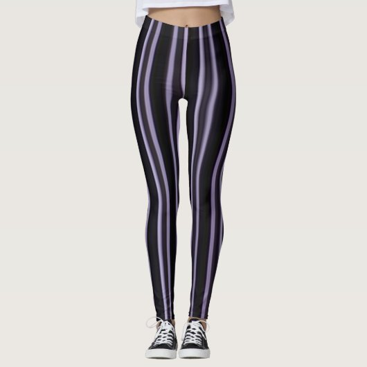 paarse zwarte leggings (Voorkant)