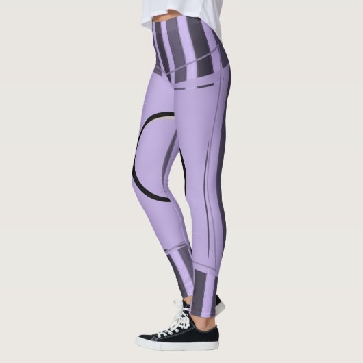 paarse zwarte leggings (Links)