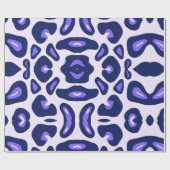 Paarse zwarte luipaard dierenprint cadeaupapier (Vlak)