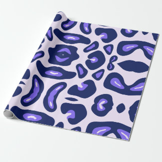 Paarse zwarte luipaard dierenprint cadeaupapier