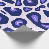 Paarse zwarte luipaard dierenprint cadeaupapier (Hoek)