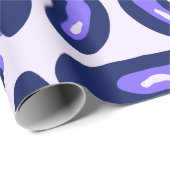 Paarse zwarte luipaard dierenprint cadeaupapier (Rol Hoek)