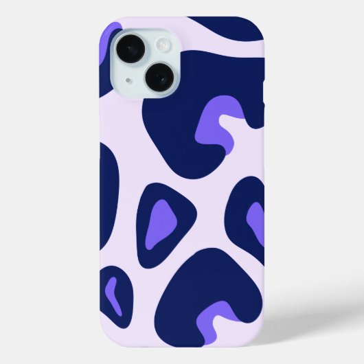 Paarse zwarte luipaard dierenprint Case-Mate iPhone case (Achterkant)
