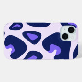 Paarse zwarte luipaard dierenprint Case-Mate iPhone case (Achterkant (horizontaal))