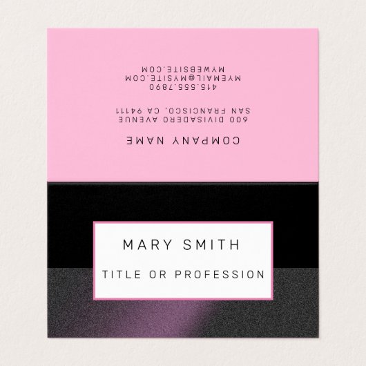 Paarse zwarte luxe visitekaartje (Buitenkant ongevouwen)