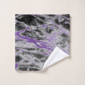 PAARSE ZWARTE MARBLE BATHROOM TOWEL SET BAD HANDDOEK (Wasdoekje)