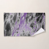 PAARSE ZWARTE MARBLE BATHROOM TOWEL SET BAD HANDDOEK (Handdoek)