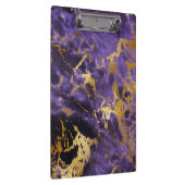 Paarse zwarte marmer Gold Glitter Patroon Klembord (Rechts)