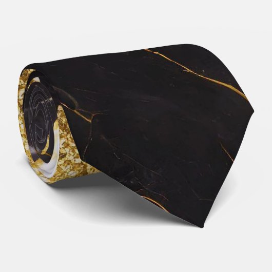 Paarse zwarte marmeren patroon met goud stropdas (Opgerold)