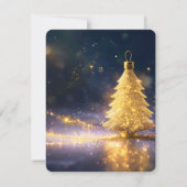 Paarse zwarte Ombré Golden Sparkles Luxe Nieuwjaar Kaart (Achterkant)