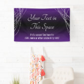 Paarse zwarte ombre lichtstrings Voeg je eigen tek Spandoek (Insitu)