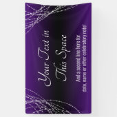 Paarse zwarte ombre lichtstrings Voeg je eigen tek Spandoek (Verticaal)