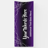 Paarse zwarte ombre lichtstrings Voeg je eigen tek Spandoek (Verticaal)