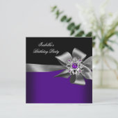 Paarse zwarte Paarse juweelpartij Kaart (Staand voorkant)