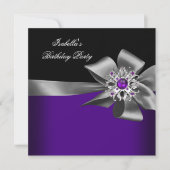 Paarse zwarte Paarse juweelpartij Kaart (Voorkant)