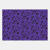 Paarse/zwarte patronen Reeks vellen papier (Voorkant 3)