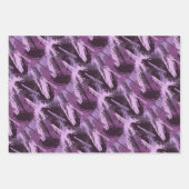 Paarse zwarte penseel inpakpapier vel (Voorkant)