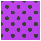 Paarse Zwarte Polka Dots Textile Stof (Close Up)