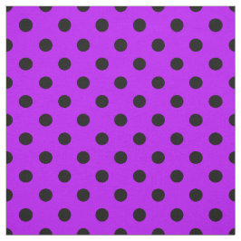 Paarse Zwarte Polka Dots Textile Stof