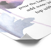 Paarse zwarte poppenkast Mimosa Poster (Hoek)