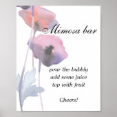 Paarse zwarte poppenkast Mimosa Poster (Voorkant)