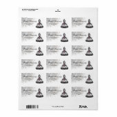 Paarse & Zwarte Quinceañera Meisje Etiket (Full Sheet)