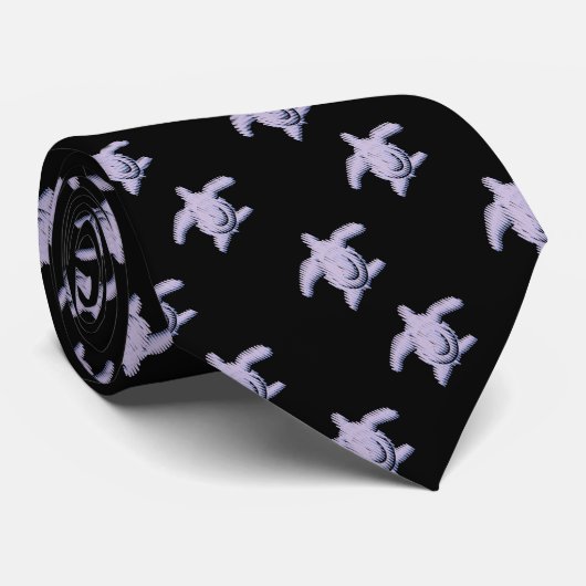 Paarse & Zwarte Schildpad Stropdas (Opgerold)