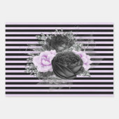 PAARSE ZWARTE SILVER-STROMEN EN -PATRONEN INPAKPAPIER VEL (Voorkant 3)