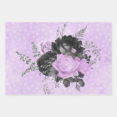 PAARSE ZWARTE SILVER-STROMEN EN -PATRONEN INPAKPAPIER VEL (Voorkant 2)