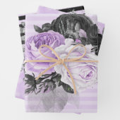 PAARSE ZWARTE SILVER-STROMEN EN -PATRONEN INPAKPAPIER VEL (In situ)