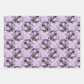 PAARSE ZWARTE SILVER-STROMEN EN -PATRONEN INPAKPAPIER VEL (Voorkant 3)