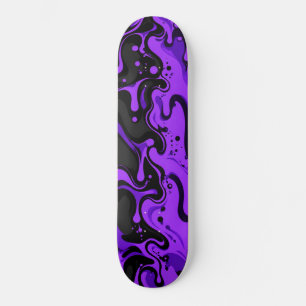 Paarse Zwarte Slijm Druppelende Smeltende Skateboa Persoonlijk Skateboard