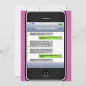 Paarse/zwarte Smart Phone feestdag Kaart (Voorkant)