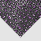 Paarse zwarte sparkle luipaard print tissuepapier (Detail)
