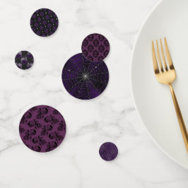 PAARSE ZWARTE SPOOKY HALLOWEEN PATRONEN CONFETTI