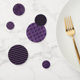 PAARSE ZWARTE SPOOKY HALLOWEEN PATRONEN CONFETTI