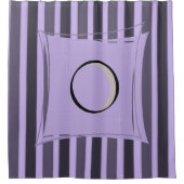 Paarse zwarte streep gordijn (Voorkant)