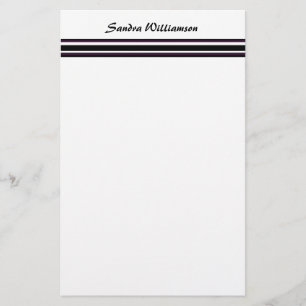 paarse zwarte strepen briefpapier