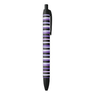 Paarse Zwarte Strepen Inkt Pen
