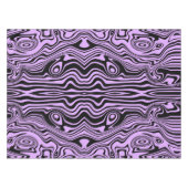 Paarse zwarte tafelkleed Abstract golft uw kleuren (Voorkant (Horizontaal))
