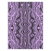 Paarse zwarte tafelkleed Abstract golft uw kleuren (Voorkant)