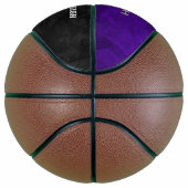 Paarse zwarte teamnaam einde seizoen aandenken basketbal (Rechts)