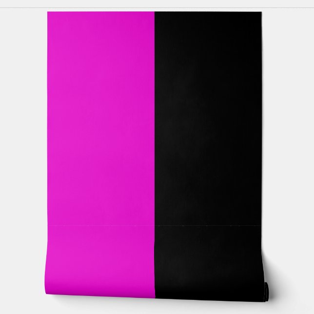 Paarse zwarte verticale grote streepjespatroon behang (Afrollen)